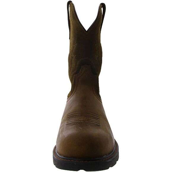 Ariat Mens Groundbreaker Brown Leather Steel Toe Work Boots Shoes NWT - Picture 3 of 3